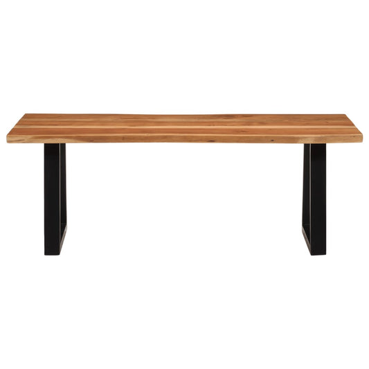 Tavolino da Salotto 110x55x40 cm in Legno Massello di Acacia | homemem39