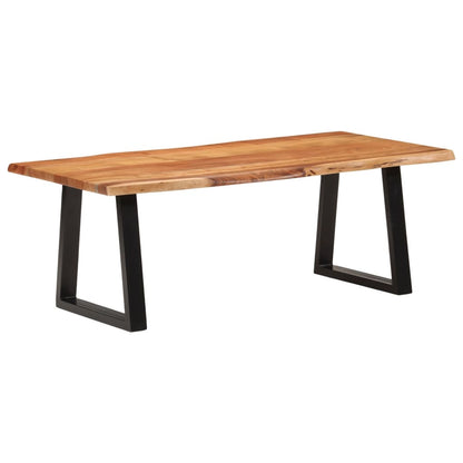 Tavolino da Salotto in Legno Massello di Acacia