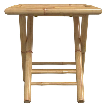 Set da Bistrot Pieghevole 3 pz Cuscini Bianco Crema in Bambù | homemem39