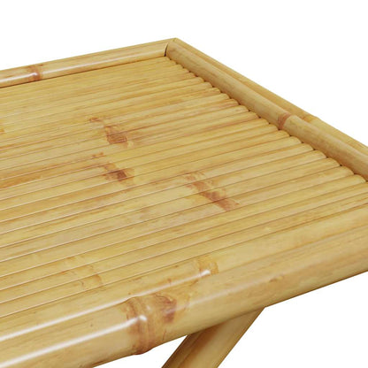 Set da Bistrot Pieghevole 3 pz Cuscini Bianco Crema in Bambù | homemem39