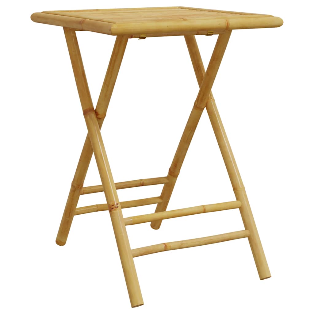 Set da Bistrot Pieghevole 3pz con Cuscini Grigio Scuro Bambù | homemem39