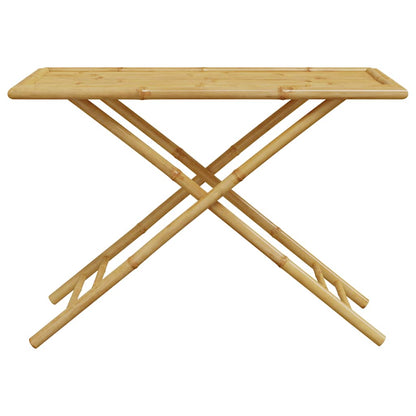 Set da Bistrot Pieghevole 5 pz Cuscini Bianco Crema in Bambù