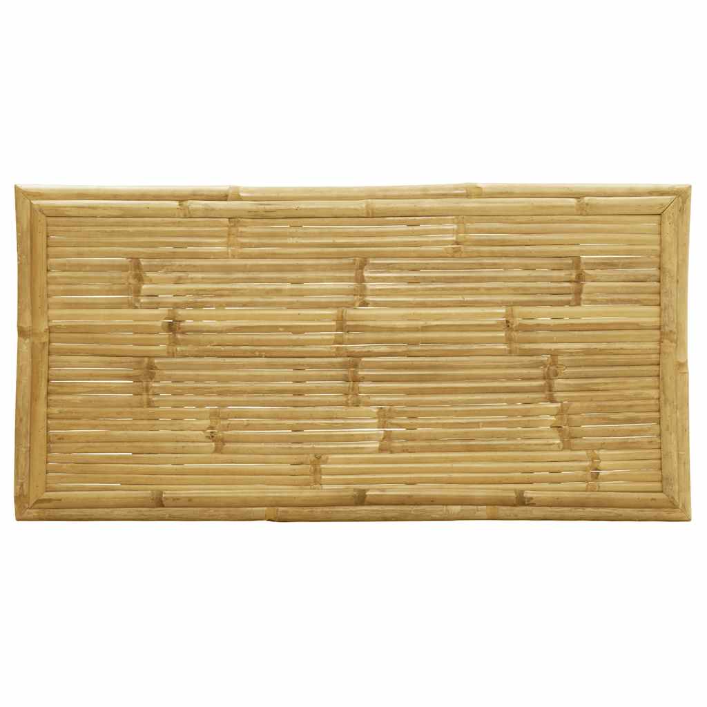 Set da Bistrot Pieghevole 5 pz Cuscini Bianco Crema in Bambù