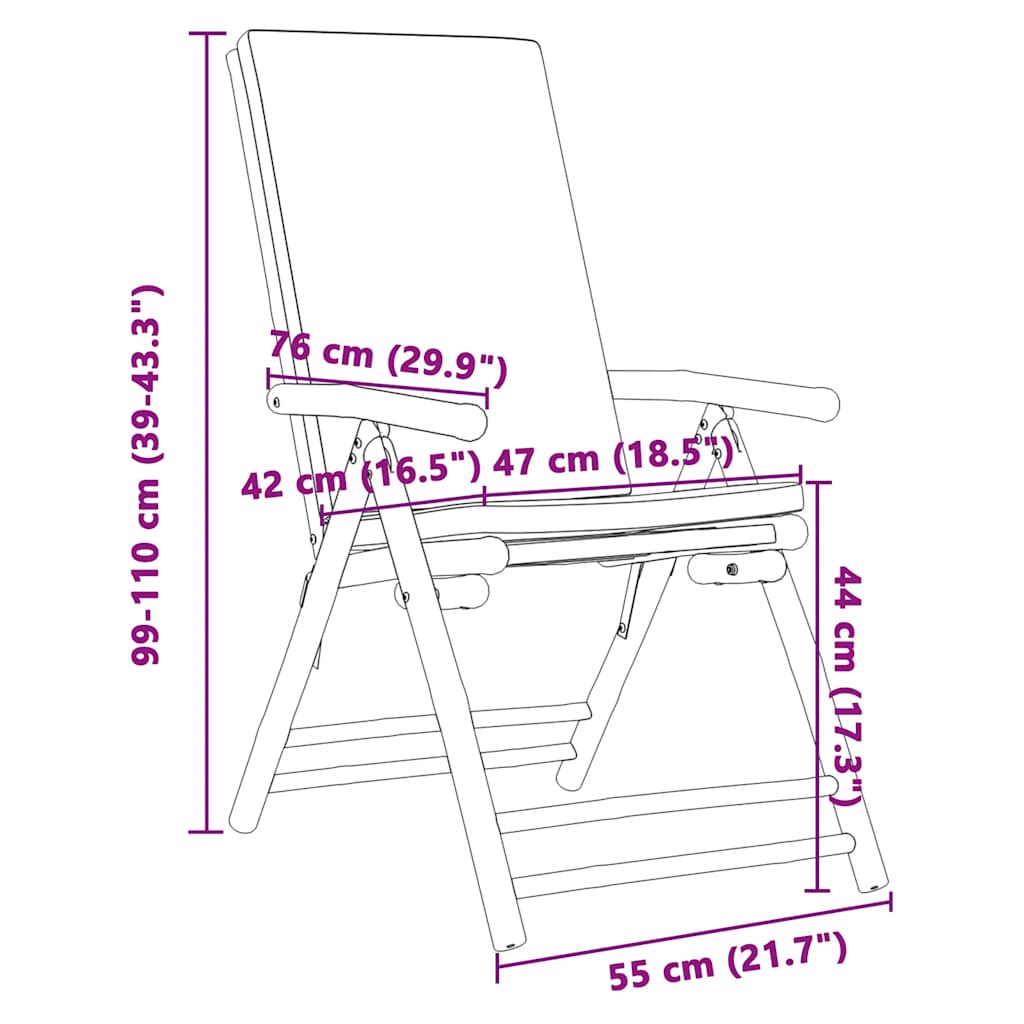 Set da Bistrot Pieghevole 3pz con Cuscini Grigio Scuro Bambù | homemem39