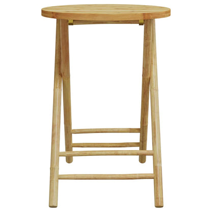 Set da Bistrot Pieghevole 3 pz Cuscini Bianco Crema in Bambù | homemem39