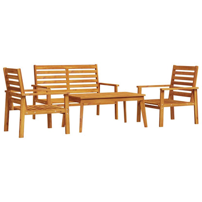 Set Salotto da Giardino 4 pz in Legno Massello di Acacia | homemem39