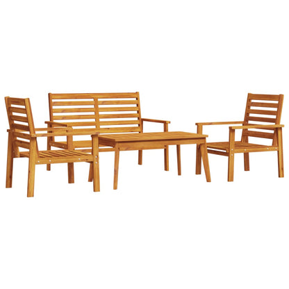 Set Salotto da Giardino 4 pz in Legno Massello di Acacia - homemem39