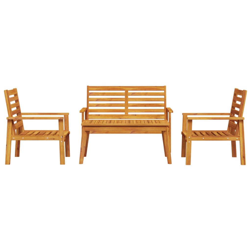 Set Salotto da Giardino 4 pz in Legno Massello di Acacia - homemem39