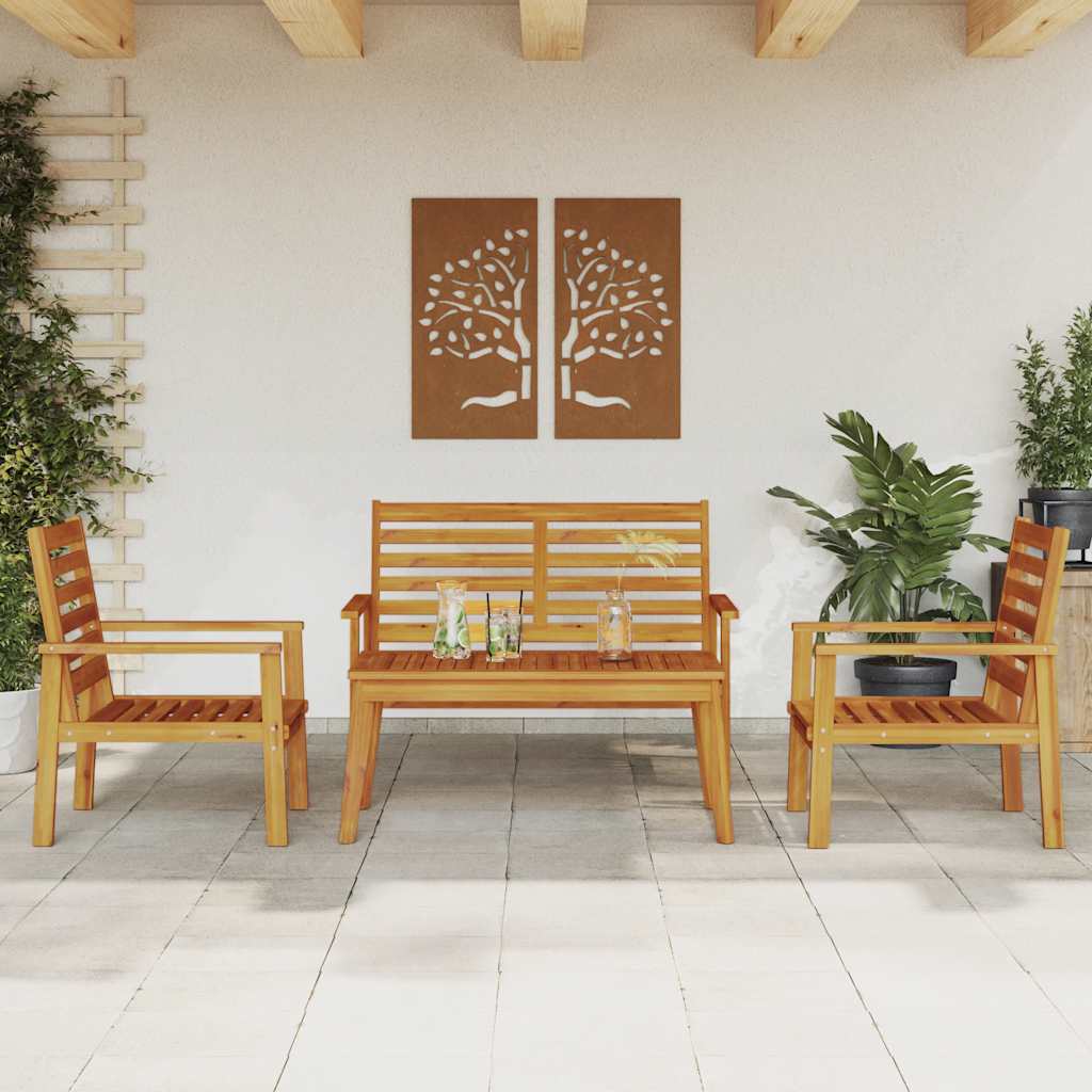 Set Salotto da Giardino 4 pz in Legno Massello di Acacia | homemem39