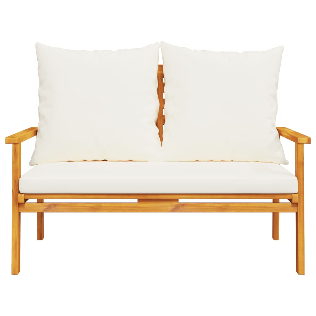 Set Salotto da Giardino 4pz con Cuscini Legno Massello Acacia | homemem39