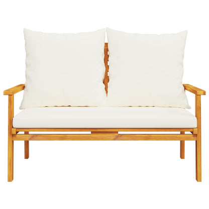 Set Salotto da Giardino 4pz con Cuscini Legno Massello Acacia | homemem39