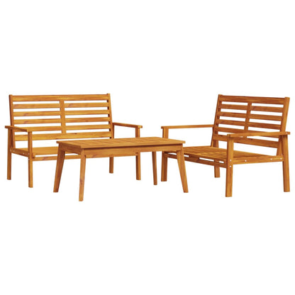 Set da Salotto da Giardino 3 pz in Legno Massello di Acacia | homemem39