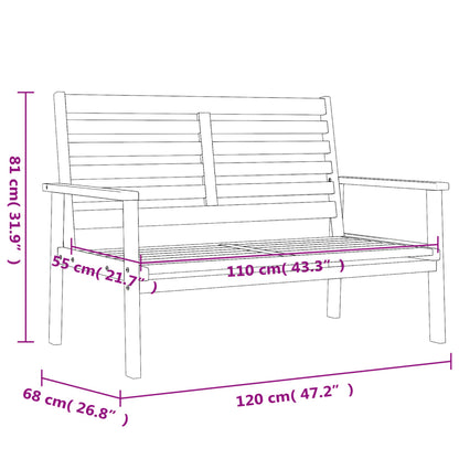Set da Salotto da Giardino 3 pz in Legno Massello di Acacia | homemem39