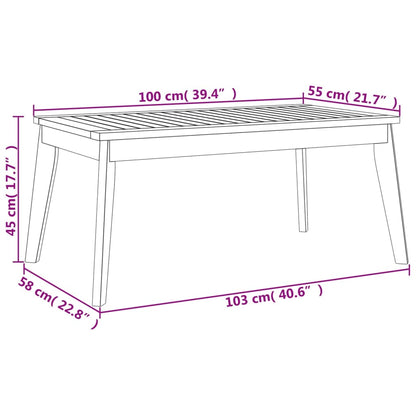 Set da Salotto da Giardino 3 pz in Legno Massello di Acacia | homemem39