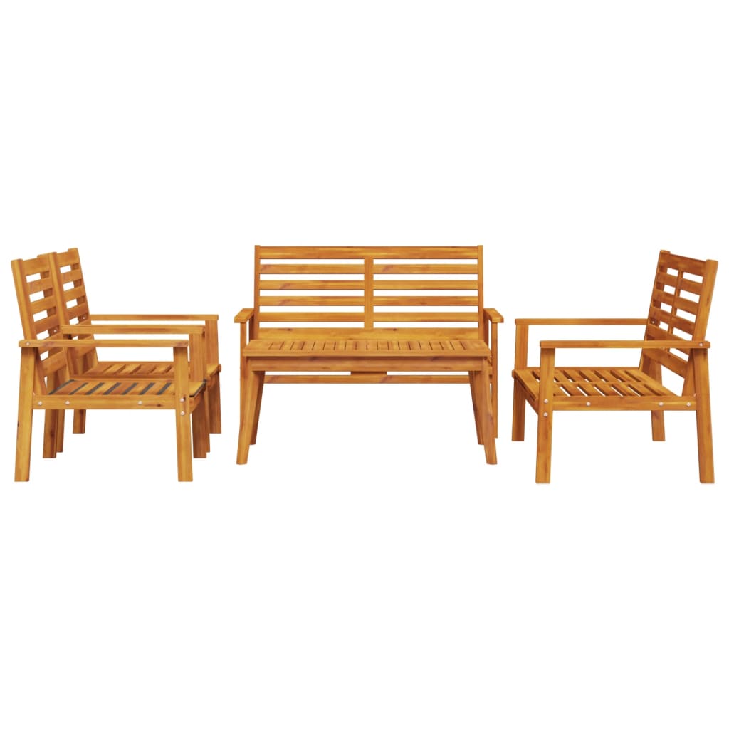 Set Salotto da Giardino 5 pz in Legno Massello di Acacia | homemem39