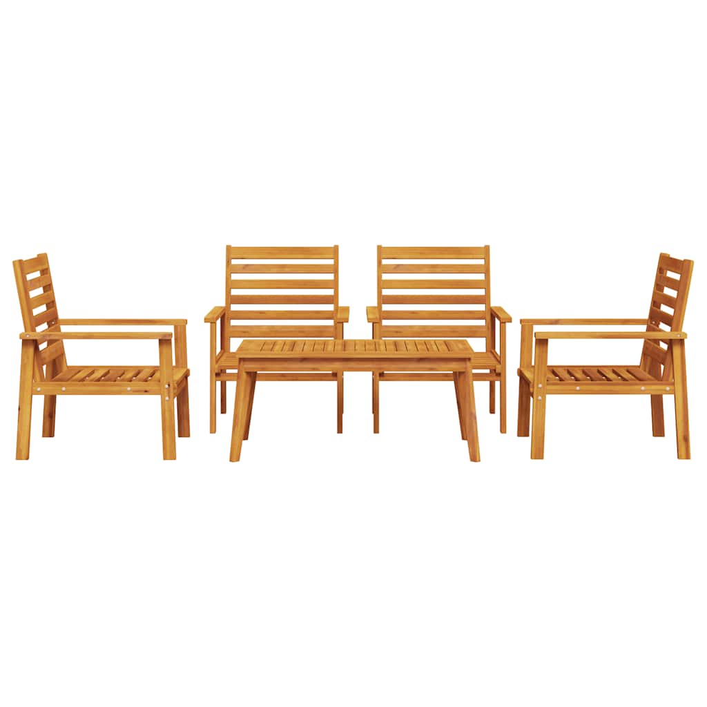 Set Salotto da Giardino 5 pz in Legno Massello di Acacia | homemem39