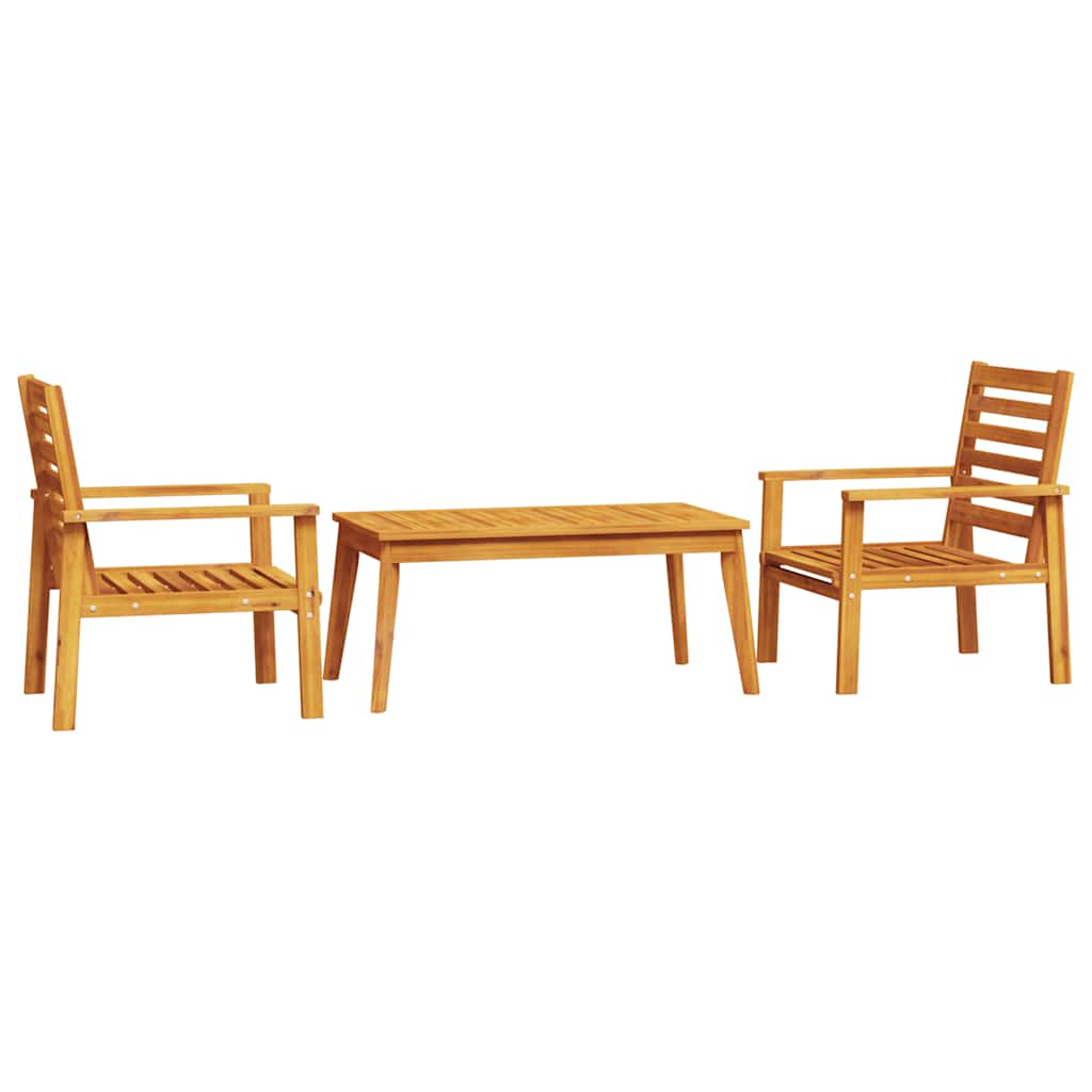 Set da Salotto da Giardino 3 pz in Legno Massello di Acacia | homemem39