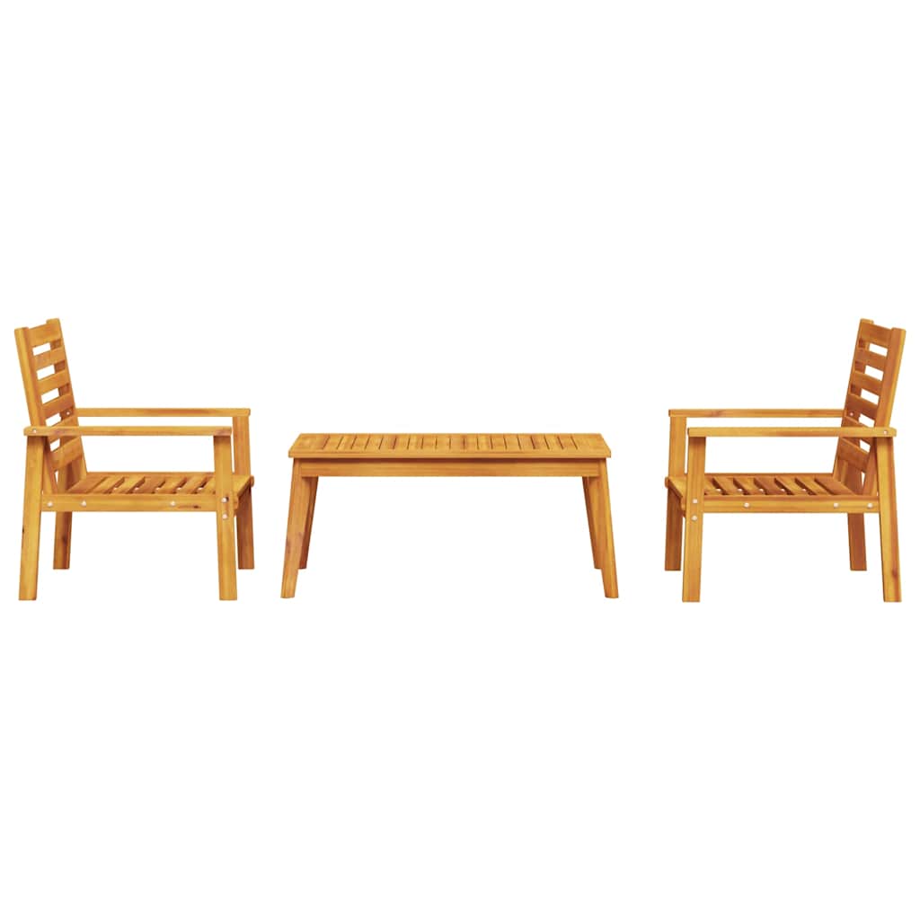 Set da Salotto da Giardino 3 pz in Legno Massello di Acacia | homemem39