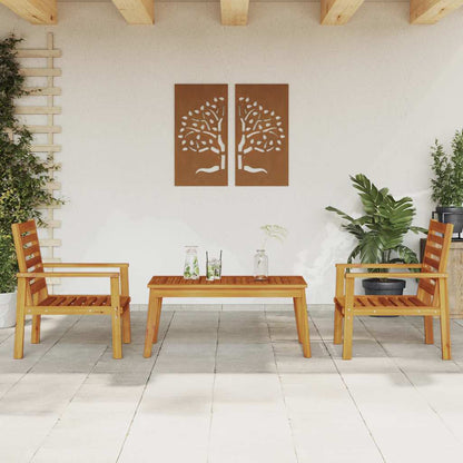 Set da Salotto da Giardino 3 pz in Legno Massello di Acacia | homemem39