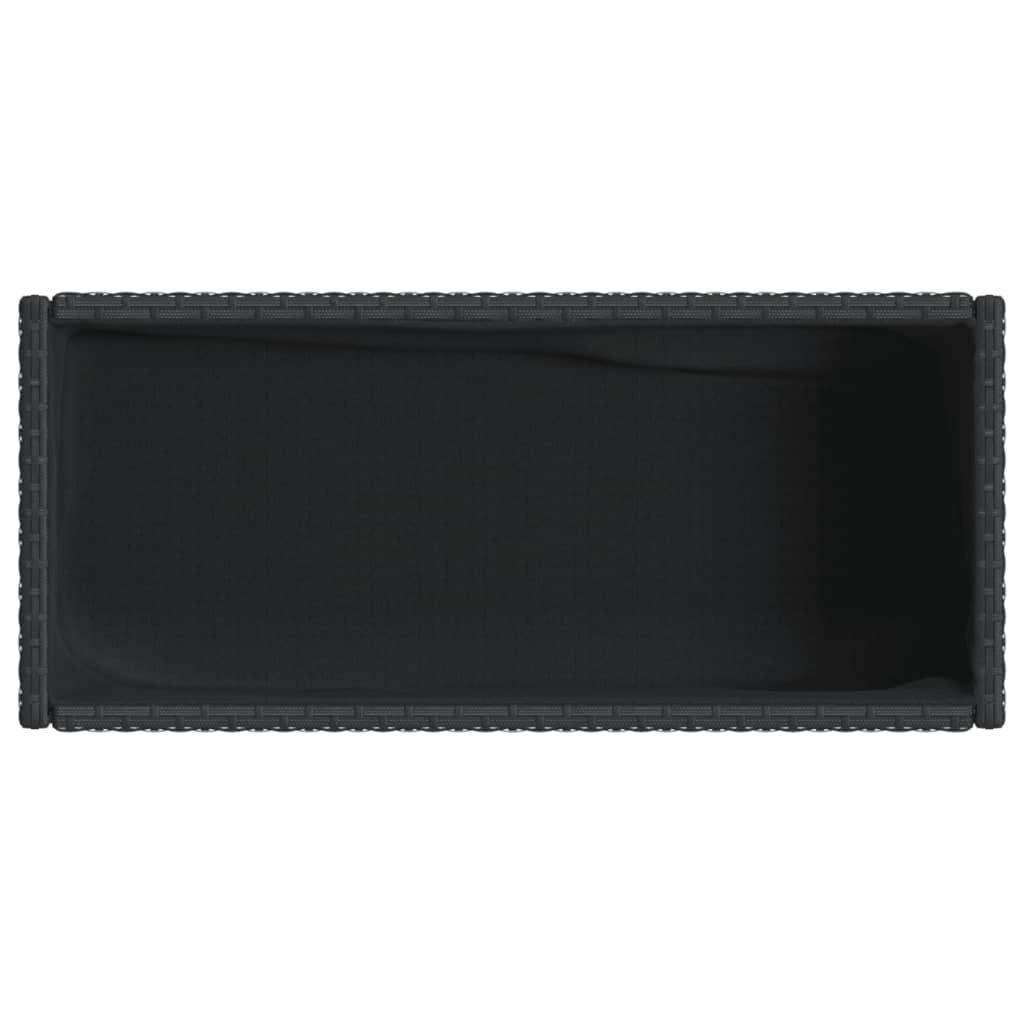 Fioriere da Giardino con Ripiani 2pz Nere 90x40x75cm Polyrattan