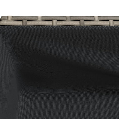 Fioriere Giardino con Ripiani 2pz Grigie 90x40x75cm Polyrattan