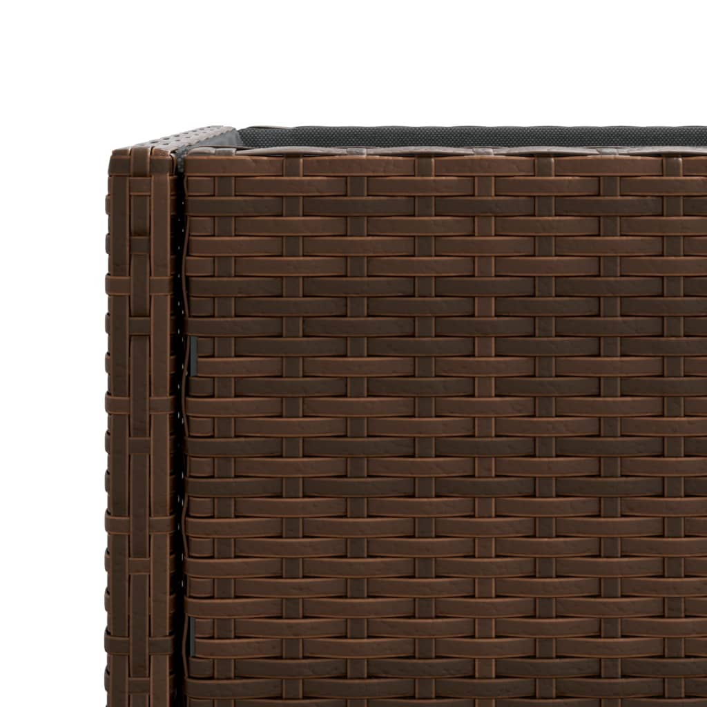 Fioriere Giardino con Ripiani 2pz Marroni 70x28x70cm Polyrattan