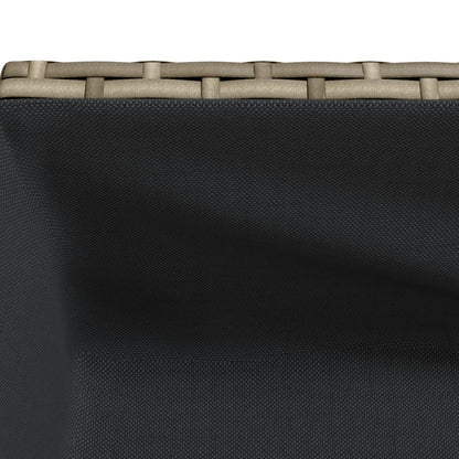 Fioriere Giardino con Ripiani 2pz Grigie 70x28x70cm Polyrattan