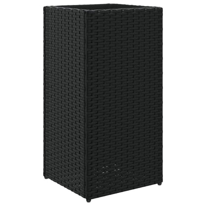 Fioriere da Giardino 2 pz Nere 30x30x60 cm in Polyrattan | homemem39