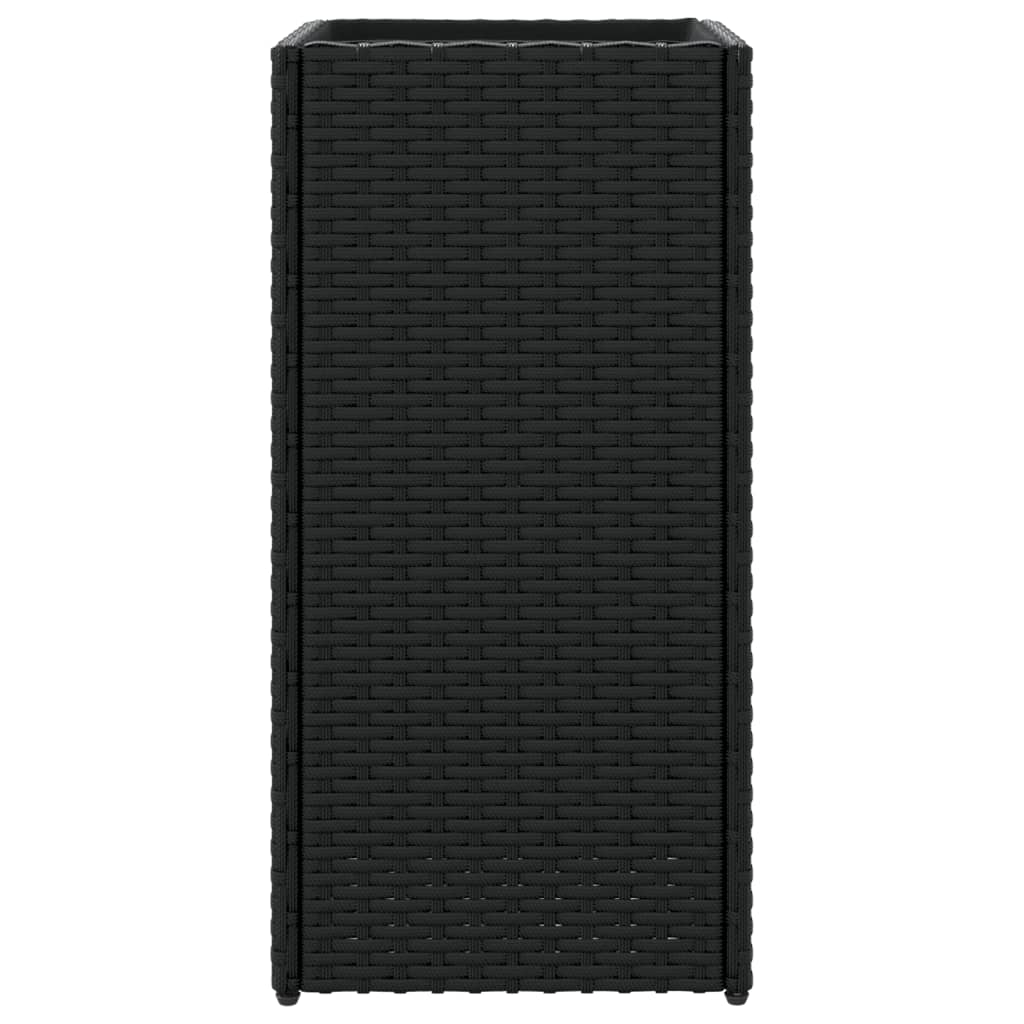 Fioriere da Giardino 2 pz Nere 30x30x60 cm in Polyrattan | homemem39