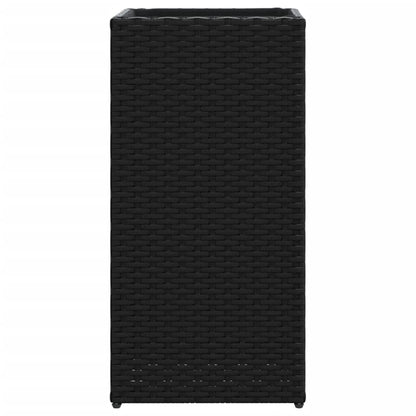 Fioriere da Giardino 2 pz Nere 30x30x60 cm in Polyrattan | homemem39