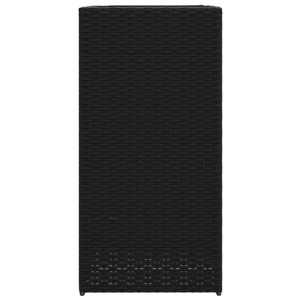 Fioriere da Giardino 2 pz Nere 40x40x80 cm in Polyrattan