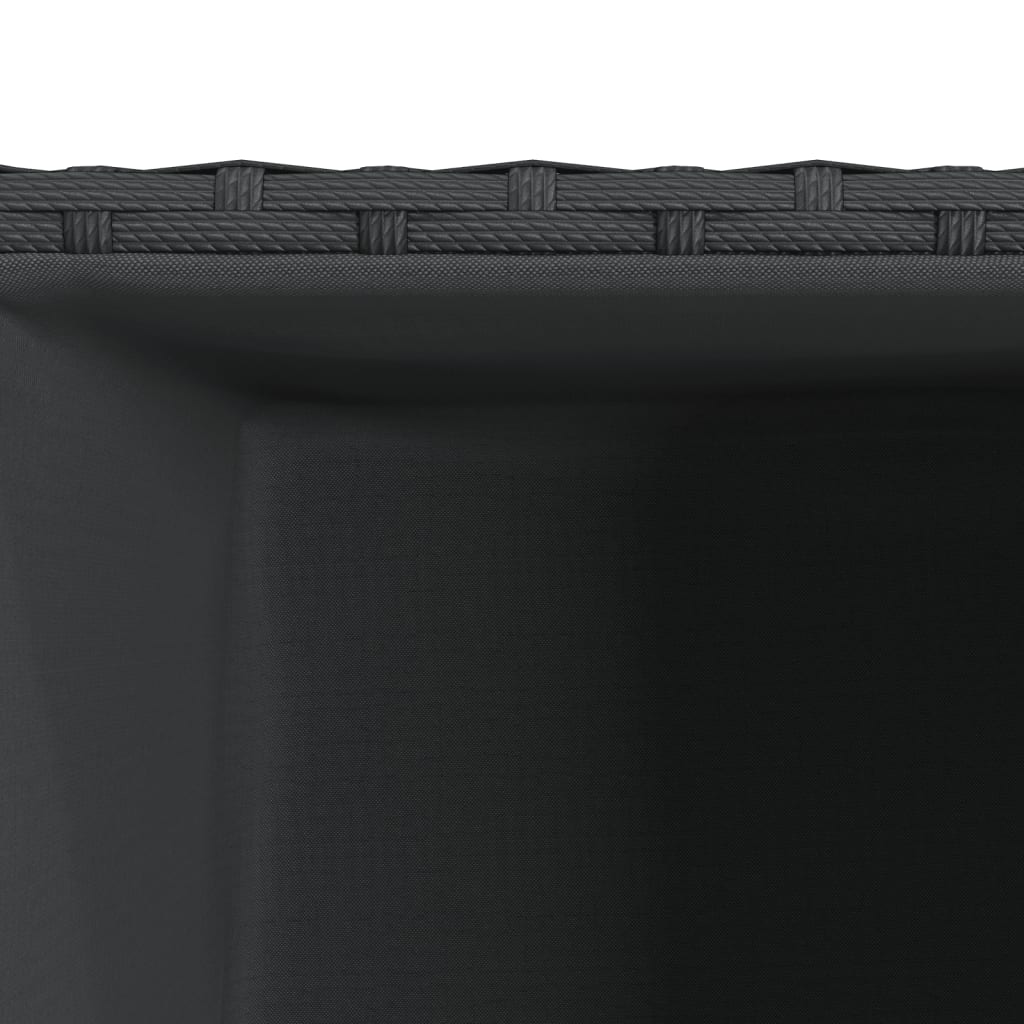 Fioriere da Giardino 2 pz Nere 40x40x80 cm in Polyrattan