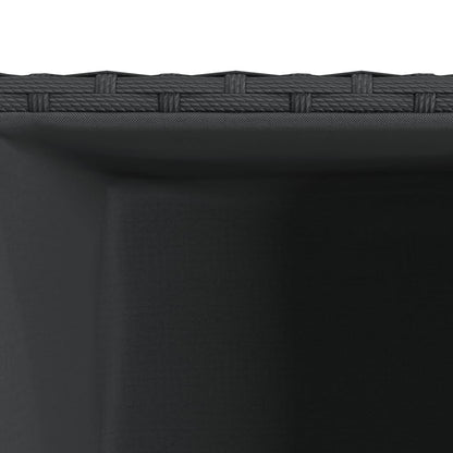 Fioriere da Giardino 2 pz Nere 40x40x80 cm in Polyrattan