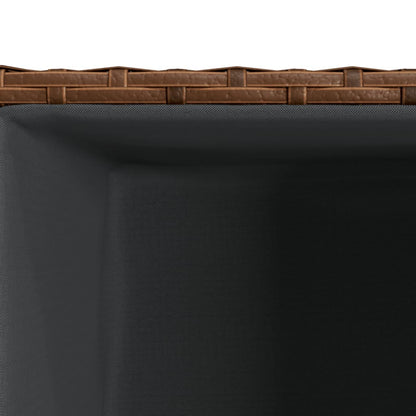 Fioriere da Giardino 2 pz Marrone 40x40x80 cm in Polyrattan