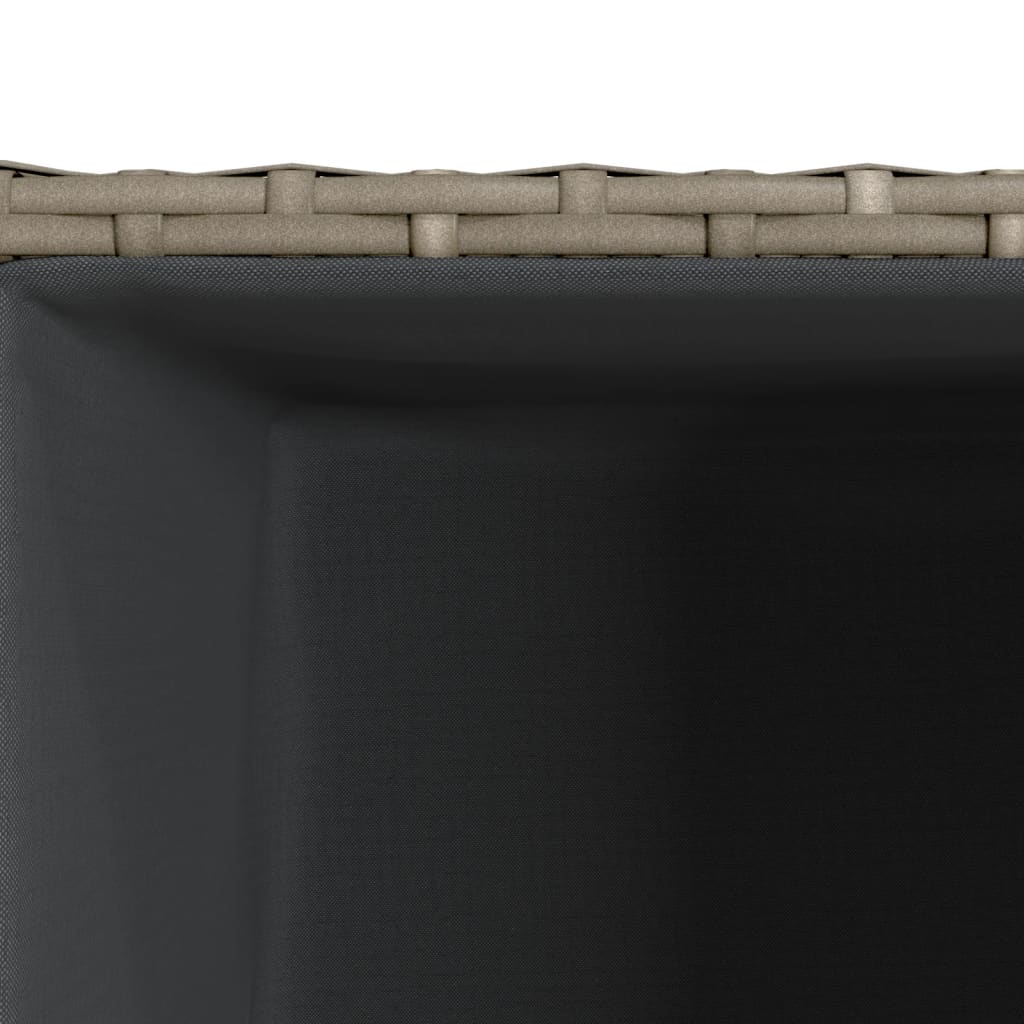 Fioriere da Giardino 2 pz Grigie 40x40x80 cm in Polyrattan