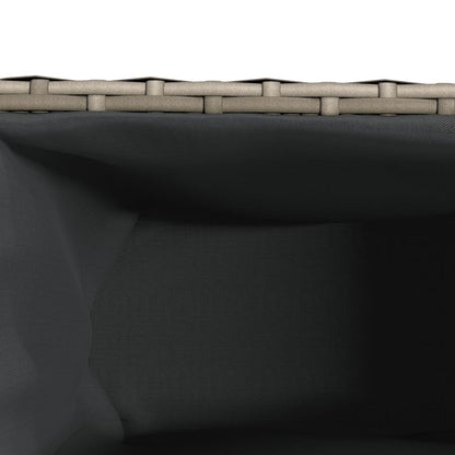 Fioriere da Giardino con 3 Vasi Grigie 105x30x32 cm Polyrattan