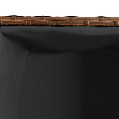 Fioriere da Giardino con 2 Vasi Marrone 72x30x32 cm Polyrattan