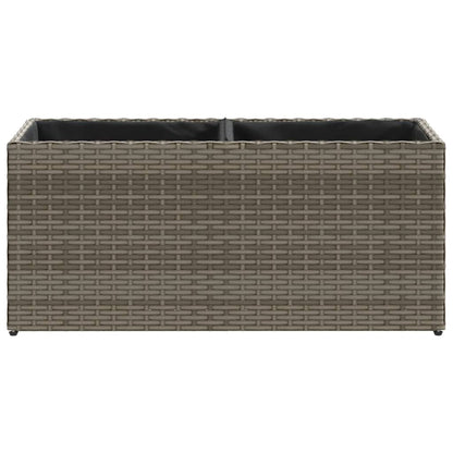 Fioriere da Giardino con 2 Vasi Grigie 72x30x32 cm Polyrattan