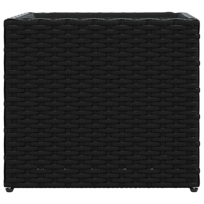 Fioriere da Giardino 2 pz Nere in Polyrattan