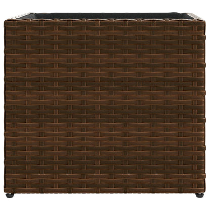 Fioriere da Giardino 2 pz Marrone 36x30x32 cm in Polyrattan