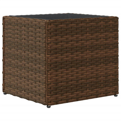Fioriere da Giardino 2 pz Marrone 36x30x32 cm in Polyrattan