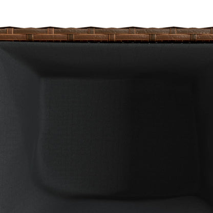 Fioriere da Giardino 2 pz Marrone 36x30x32 cm in Polyrattan