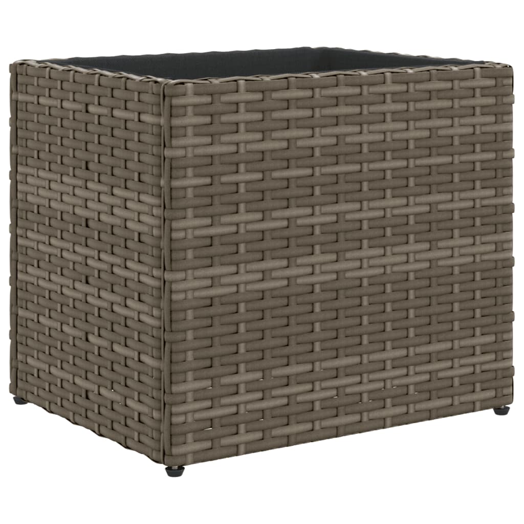 Fioriere da Giardino 2 pz Grigie 36x30x32 cm in Polyrattan