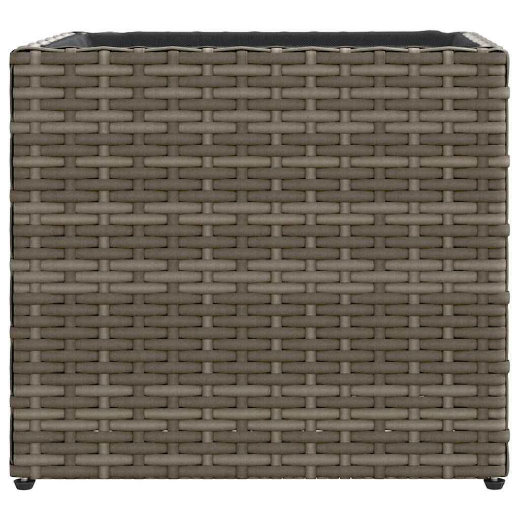 Fioriere da Giardino 2 pz Grigie 36x30x32 cm in Polyrattan