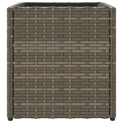 Fioriere da Giardino 2 pz Grigie 36x30x32 cm in Polyrattan