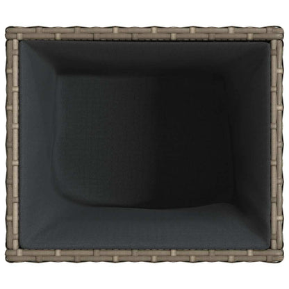 Fioriere da Giardino 2 pz Grigie 36x30x32 cm in Polyrattan