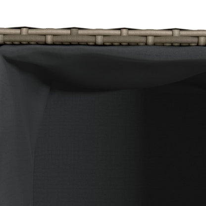 Fioriere da Giardino 2 pz Grigie 36x30x32 cm in Polyrattan