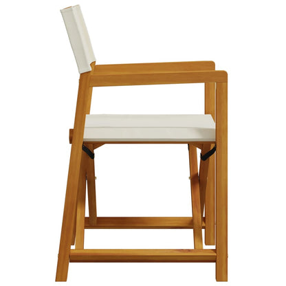 Folding Garden Chairs 6 pcs Cream White Fabric