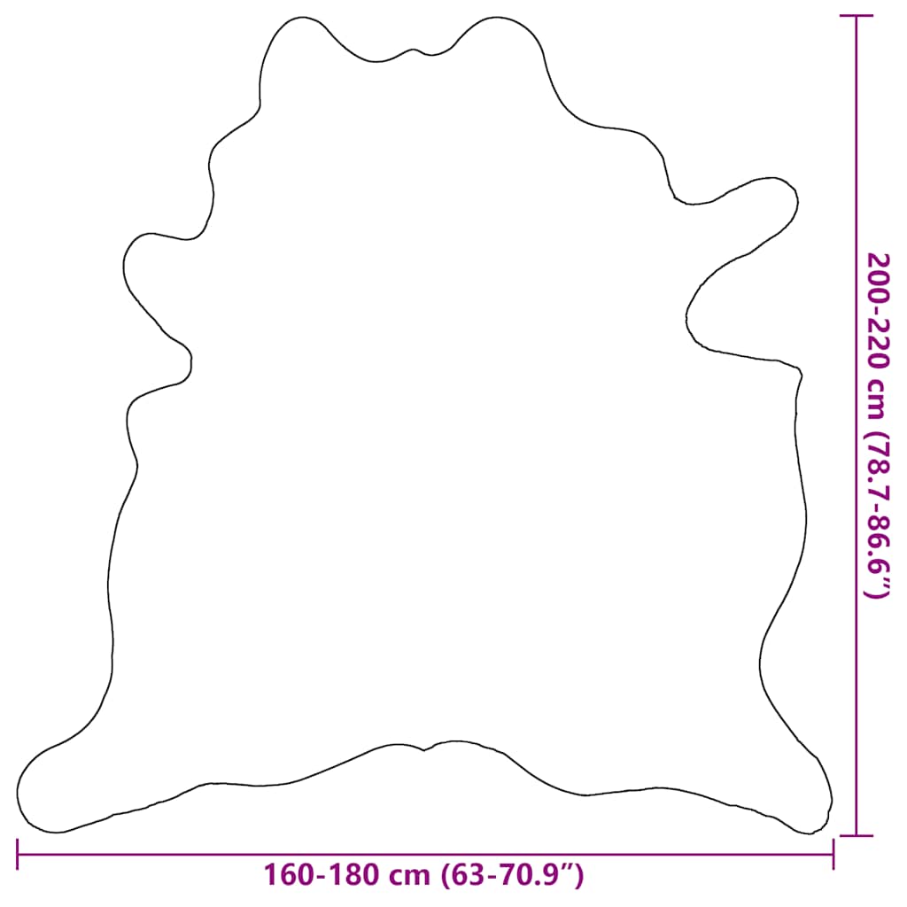 Tappeto in Vera Pelle Bovina Nero e Bianco 180x220 cm - homemem39