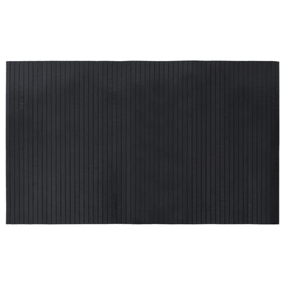 Tappeto Rettangolare Nero 60x100 cm in Bambù